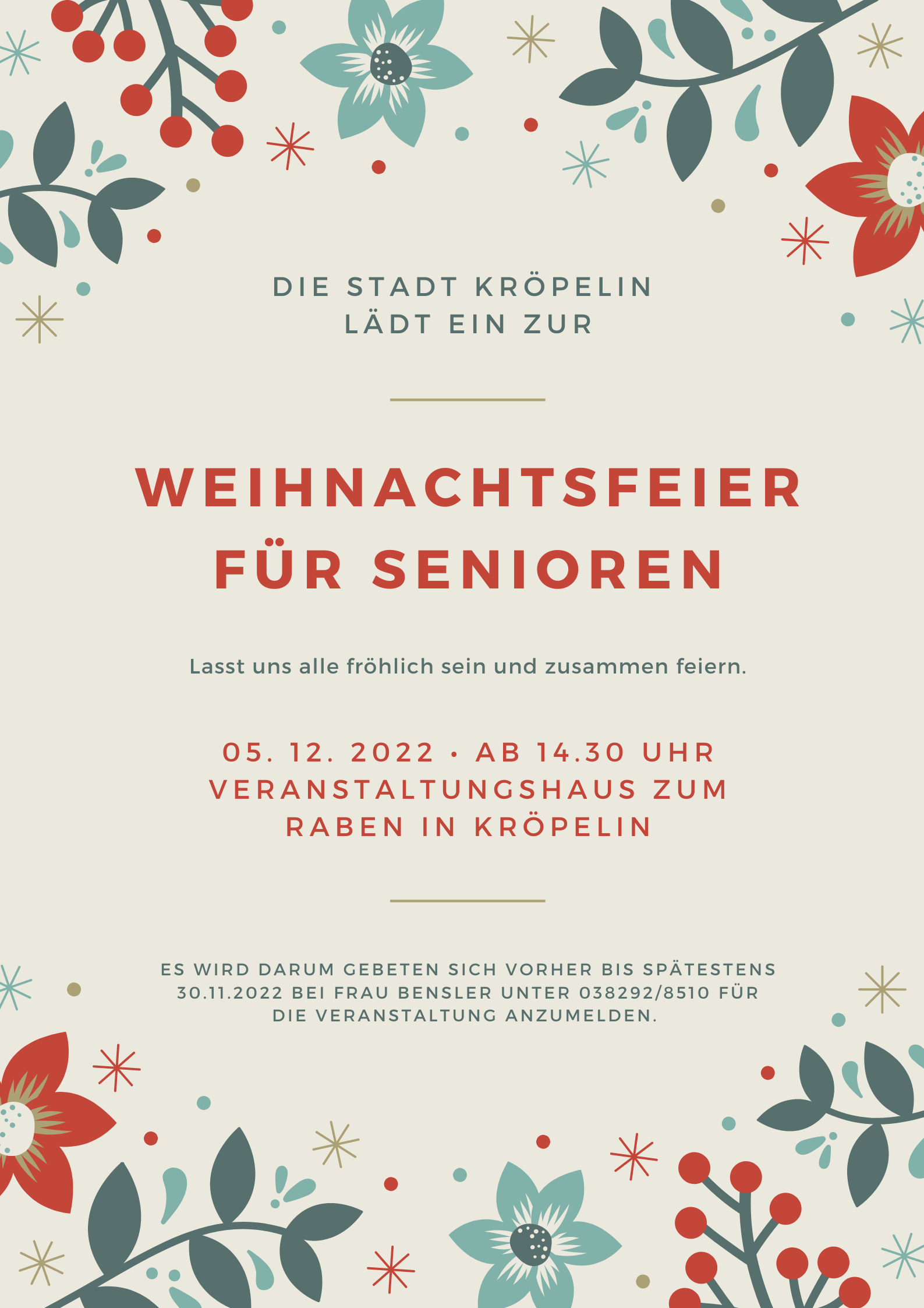 Seniorenweihnachtsfeier